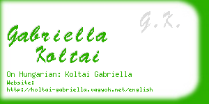 gabriella koltai business card